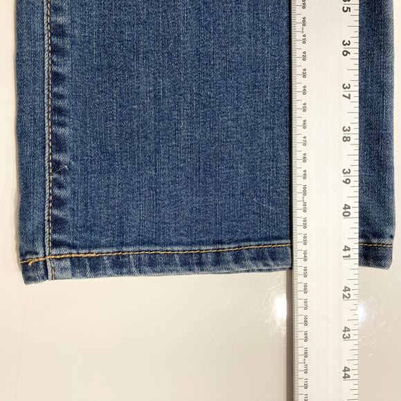 INGRID + ISABEL Jeans 12 Maternity Stretch-Panel Bootcut Blue Dark Wash - Picture 8 of 11